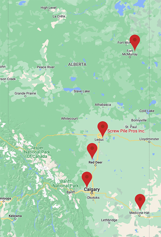 Alberta Service Area Map